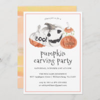 pompoengravure | Uitnodiging voor Halloween Party