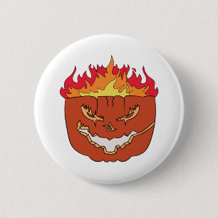 pompoenhalloween ronde button 5,7 cm