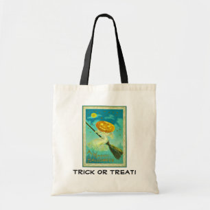Pompoenheks op Trick or treat Canvas Tas