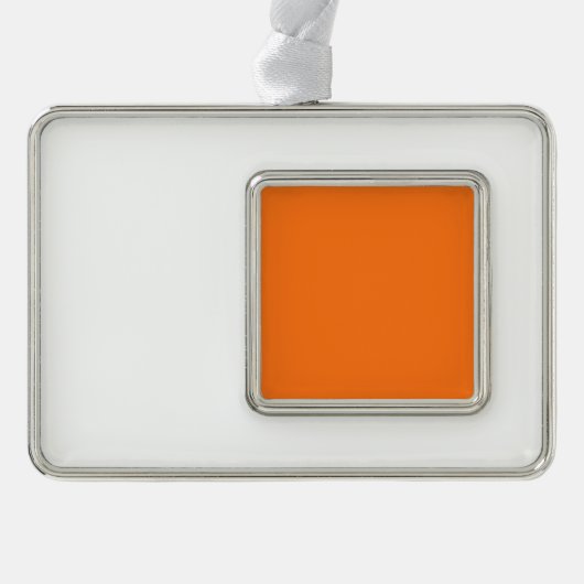 Pompoenhex-code FF7518 Verzilverd Omlijst Ornament (Voorkant)