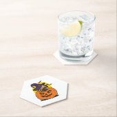 Pompoenhond Halloween, Grappige Halloween Hond Kartonnen Onderzetters (Insitu)