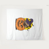 Pompoenhond Halloween, Grappige Halloween Hond Wandkleed (Voorkant (horizontaal))