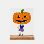 pompoenhoofd chibi acryl bord (Voorkant)