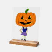 pompoenhoofd chibi acryl bord (Hoek)