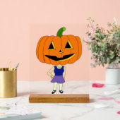 pompoenhoofd chibi acryl bord (Huwelijk)