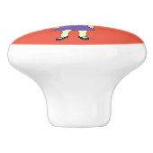 pompoenhoofd chibi keramische knop (Zijkant)