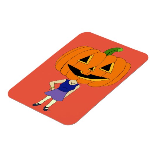 pompoenhoofd chibi magneet (Linkerzijde)