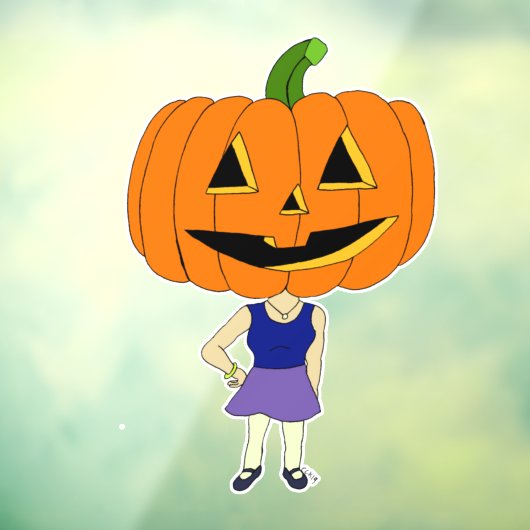 pompoenhoofd chibi raamsticker (Vel 3)