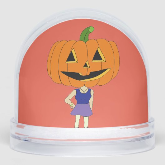 pompoenhoofd chibi sneeuwbol (Voorkant)