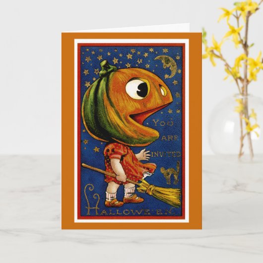 pompoenhoofd kaart (Gele Bloem)