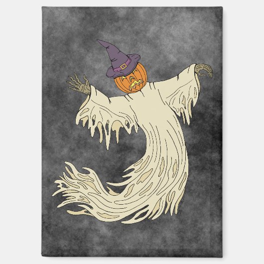 Pompoenhoofd Spook Halloween Kunst Magneet (Voorkant)