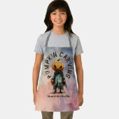 Pompoenhoofd vogelverschrikker spooky carving part schort (Insitu)