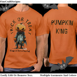 Pompoenhoofd vogelverschrikker spooky Halloween BL T-shirt