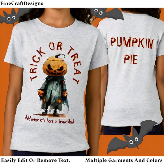 Pompoenhoofd vogelverschrikker spooky halloween BU T-shirt