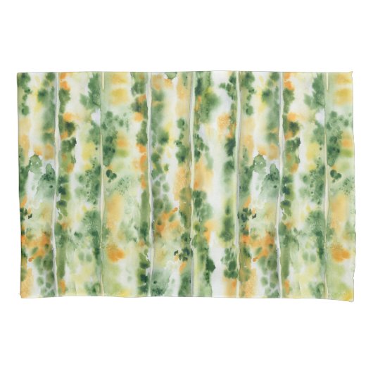 Pompoenhuid geel-groen patroon kussensloop (Voorkant)