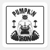pompoenijzer vierkante sticker (Voorkant)
