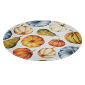 Pompoenillustratie: Naadloze Waterverf Snijplank (Hoek)