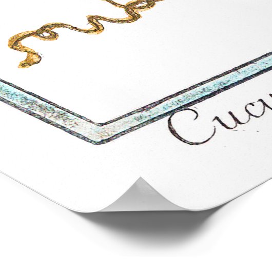  pompoenillustratie van Giorgio Bonelli Poster (Hoek)