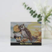 pompoenjongen en kippen op het Briefkaart Hallowe (Staand voorkant)