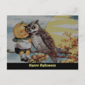 pompoenjongen en kippen op het Briefkaart Hallowe (Voorkant)
