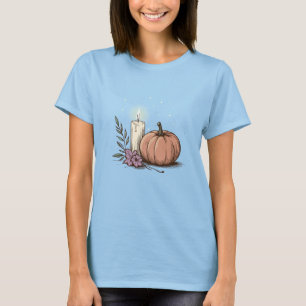 Pompoenkaars met zachte gloed t-shirt