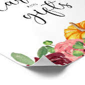 pompoenkaarten en baby shower met giften poster (Hoek)