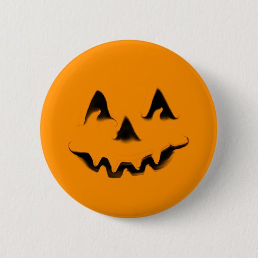 Pompoenknop glimlachen ronde button 5,7 cm (Voorkant)