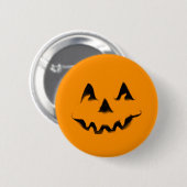 Pompoenknop glimlachen ronde button 5,7 cm (Voorkant /achterkant)
