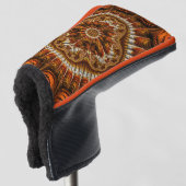 Pompoenkoning - Gold Head Hoesje Golfheadcover (3/4 voorkant)