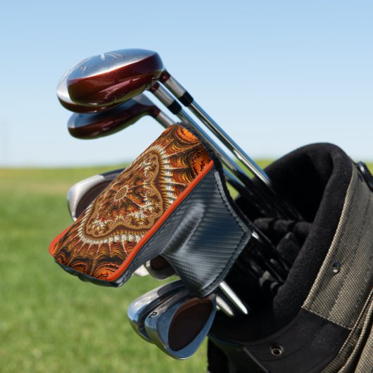 Pompoenkoning - Gold Head Hoesje Golfheadcover (Insitu)