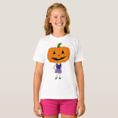pompoenkop chibi meisje   t-shirt (Voorkant volledig)