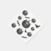 Pompoenkop en vleermuizen servet (Hoek)
