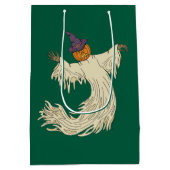 Pompoenkop Geest Halloween Kunst Medium Cadeauzakje (Achterkant)