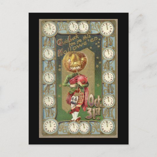 Pompoenkop met Kilt  Briefkaart (Voorkant)