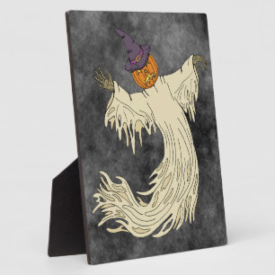 Pompoenkop Spook Halloween Kunst Fotoplaat