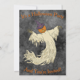 Pompoenkop Spook Halloween Kunst Kaart