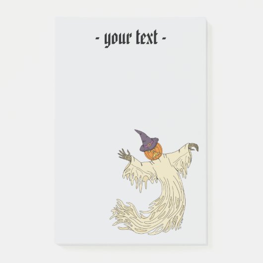 Pompoenkop Spook Halloween Kunst Post-it® Notes (Voorkant)