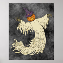 Pompoenkop Spook Halloween Kunst Poster