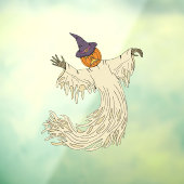 Pompoenkop Spook Halloween Kunst Raamsticker (Vel 3)
