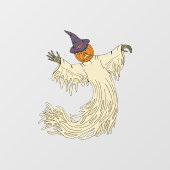 Pompoenkop Spook Halloween Kunst Raamsticker (Vel)