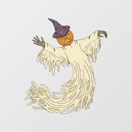 Pompoenkop Spook Halloween Kunst Raamsticker