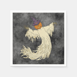 Pompoenkop Spook Halloween Kunst Servet