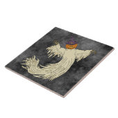 Pompoenkop Spook Halloween Kunst Tegeltje (Zijkant)