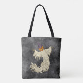 Pompoenkop Spook Halloween Kunst Tote Bag (Achterkant)