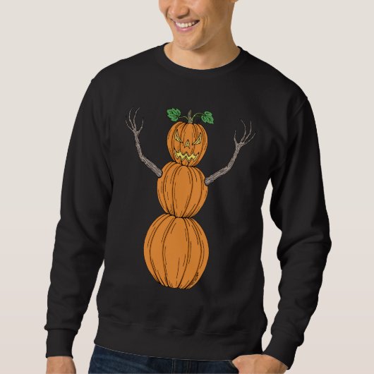 Pompoenkop spook Halloween kunst Trui (Voorkant)