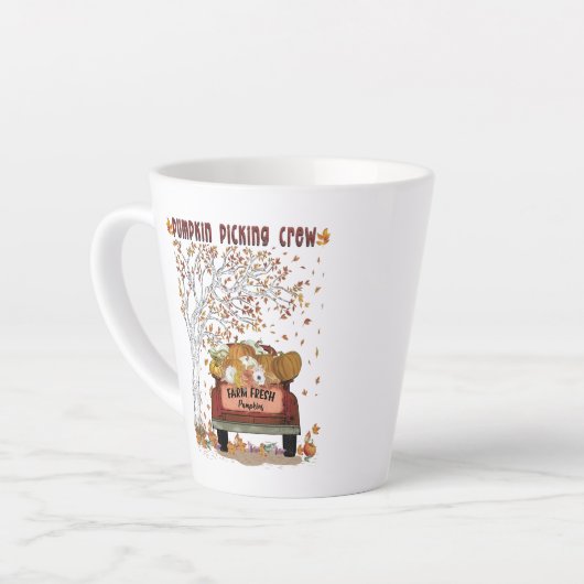 Pompoenkoppen Latte Mok (Linkerhoek)