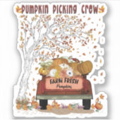 Pompoenkoppen Sticker (Voorkant)