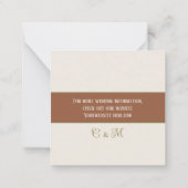 Pompoenkrans Inspirativiteit Bruiloft Herfst RSVP Notitiekaartje (Achterkant)