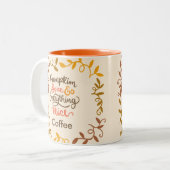 pompoenkruid alles aardig tweekleurige koffiemok (Voorkant links)