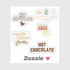 Pompoenkruid, appelcider, warme chocolademelk sticker